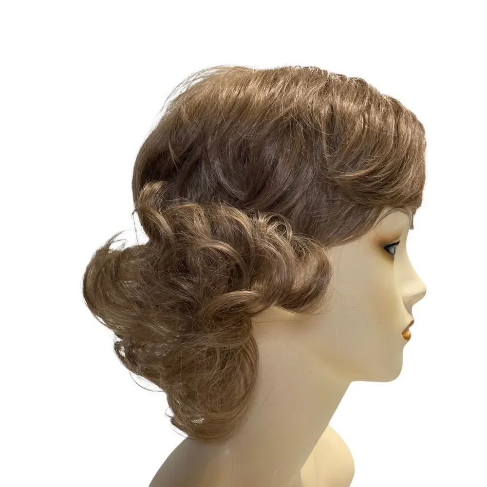 Synthetic brown wig curly New Without Tags‎